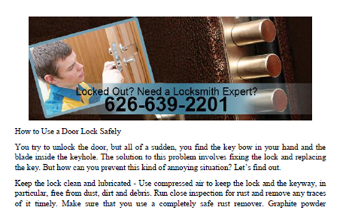 How to Use a Door Lock Safely in Pasadena - Click to download